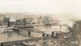 P&LE Railroad Station around 1920 in Pittsburgh